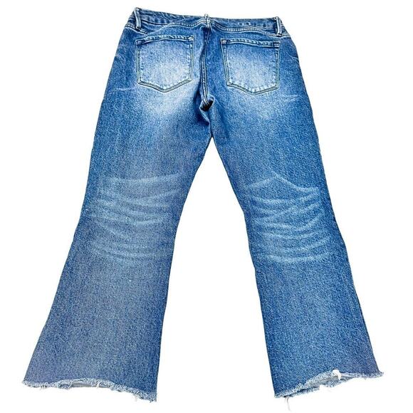 Frame Le Crop Mini Boot Huntdale LCMBRA118 Dak Wash Raw Hem Denim Jeans Size 29 - Picture 3 of 8